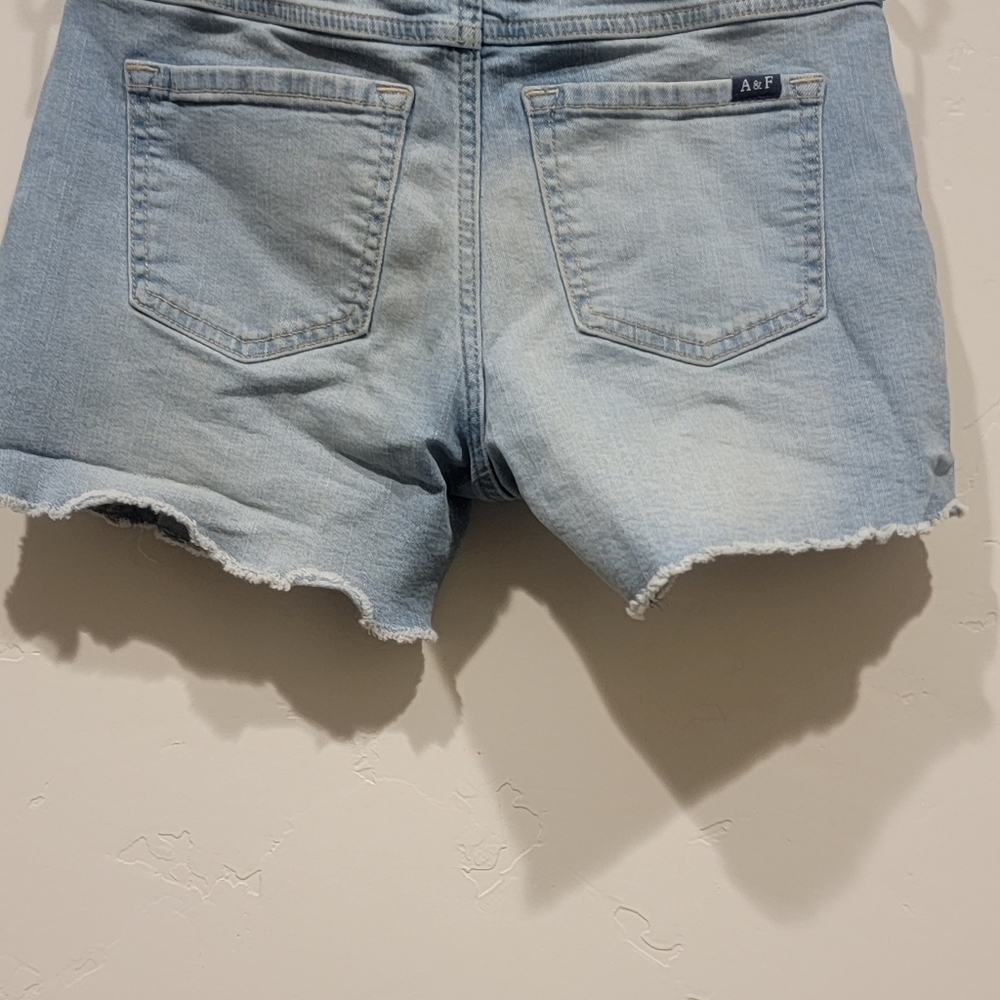 Girls abercrombie jean shorts